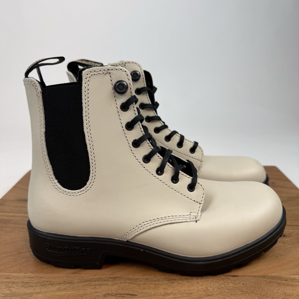 New Womens Blundstone 2324‎ Elastic Leather Oat Ankle Boots Size 8 M
